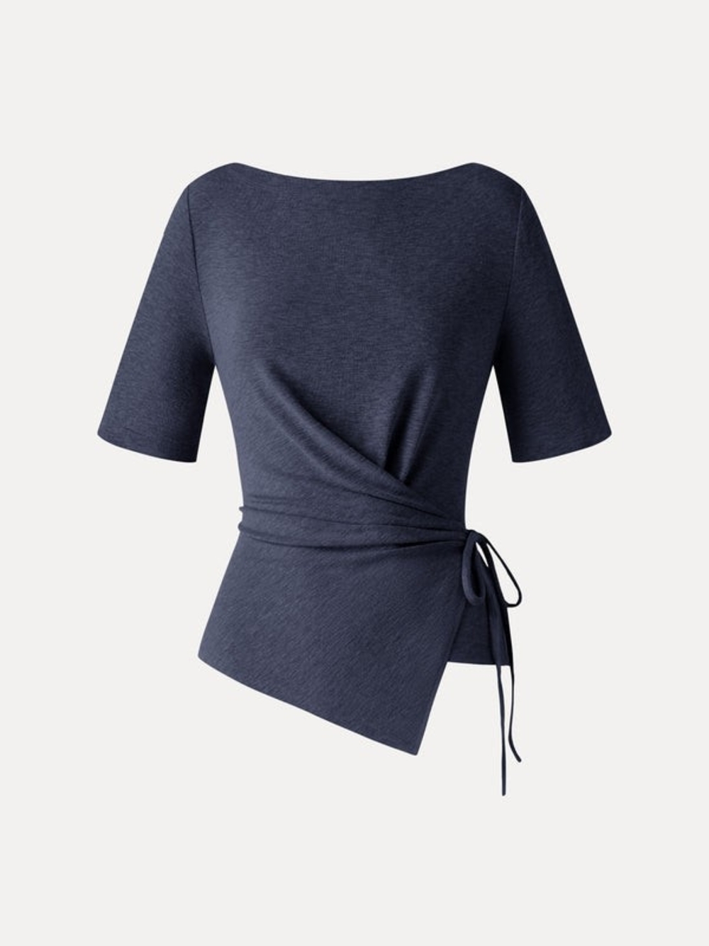 OGL MicroWarmTech™ LiteWarm Slash Neck Short Sleeve Tie-Side Top